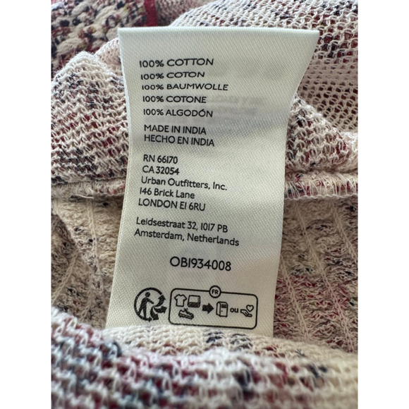 Free People Oh My Baby Mesh Tee L NWOT Sheer Y2K Fairy Grunge Top Red Floral - Picture 7 of 8